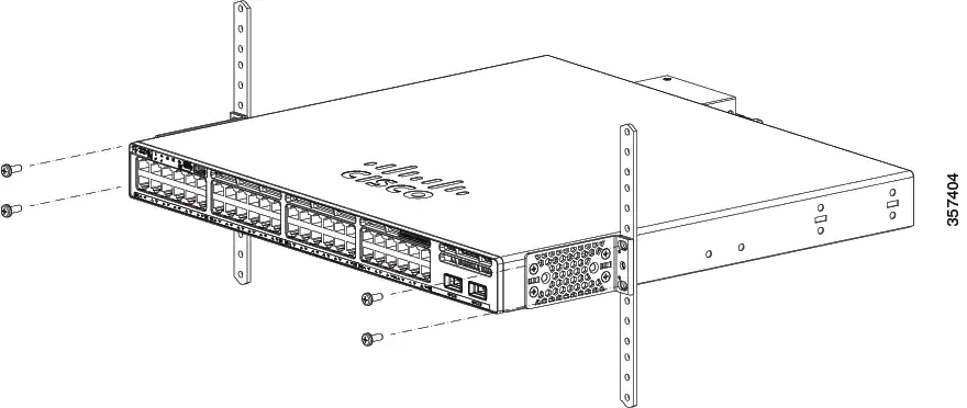 Vị trí lắp giữa Cisco 9300 Vị trí lắp giữa Cisco 9300