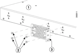 Vị trí lắp giữa của giá đỡ tủ rack