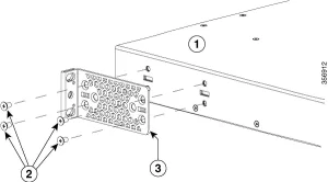 Vị trí lắp phía sau của giá đỡ tủ rack